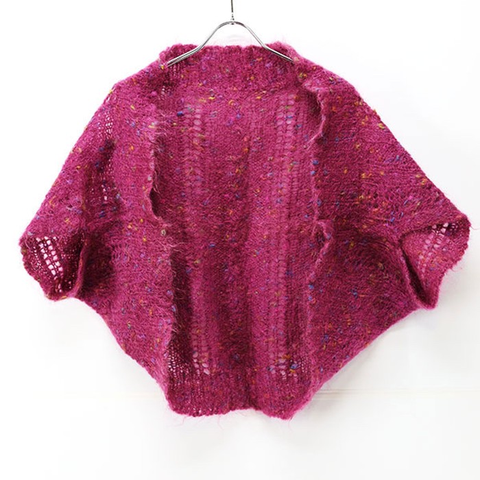 Unknown Shaggy Nep Bolero Knit Cardigan | Vintage.City 古着屋、古着コーデ情報を発信