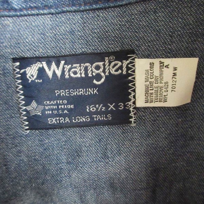 80s USA製 Wrangler ラングラー デニム ウエスタンシャツ 濃紺 | Vintage.City 빈티지숍, 빈티지 코디 정보