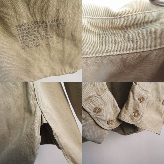50s USA製 実物米軍 US ARMY チノシャツ 15-1/2 長袖シャツ | Vintage.City 古着屋、古着コーデ情報を発信