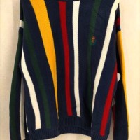 CHAPS RALPH LAUREN ストライプ刺繍コットンセーター | Vintage.City 古着屋、古着コーデ情報を発信