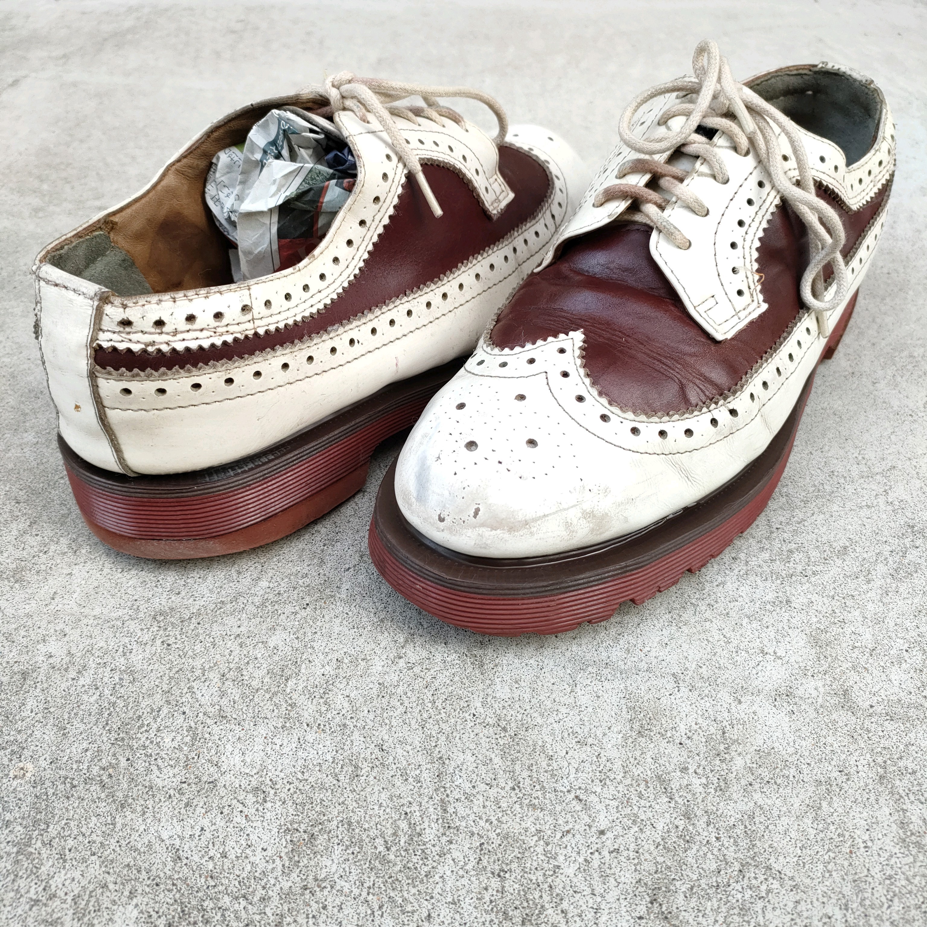ローファー/革靴 Dr.Martens ウイングチップ バイカラー UK3 23OK 5ホール