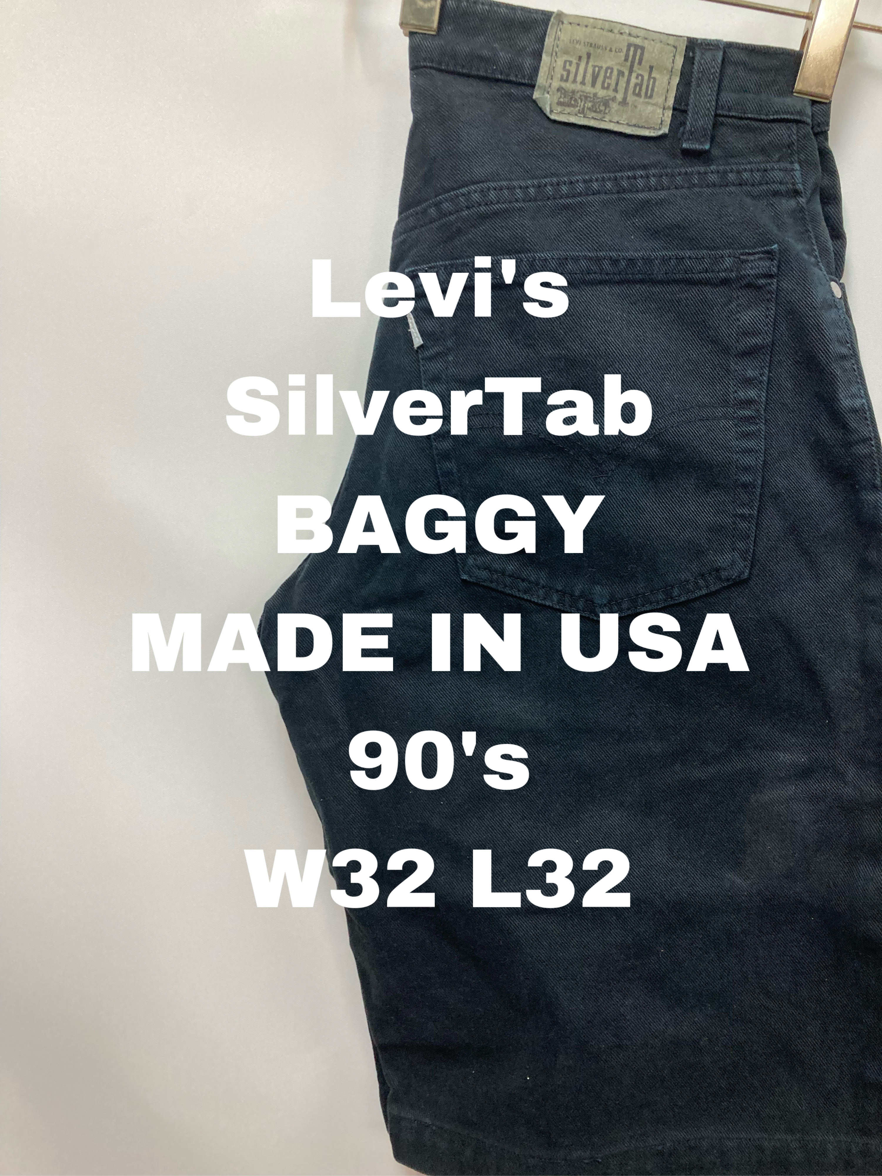 Levi’s silverTab BAGGY米国製black denim w32