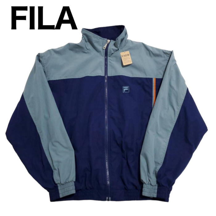 620】FILA（フィラ） ナイロンジャケット Sサイズ（US規格） 紺・青 ...