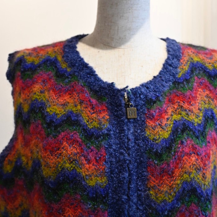 zip knit vest | Vintage.City 古着屋、古着コーデ情報を発信