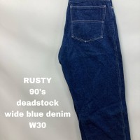 deadstock RUSTY wide blue denim w30 | Vintage.City ヴィンテージ 古着