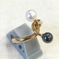 2色の天然真珠と18金のリング　12号　新品 | Vintage.City 古着屋、古着コーデ情報を発信