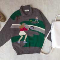 1980〜90's  vintage tennis knit | Vintage.City 古着屋、古着コーデ情報を発信