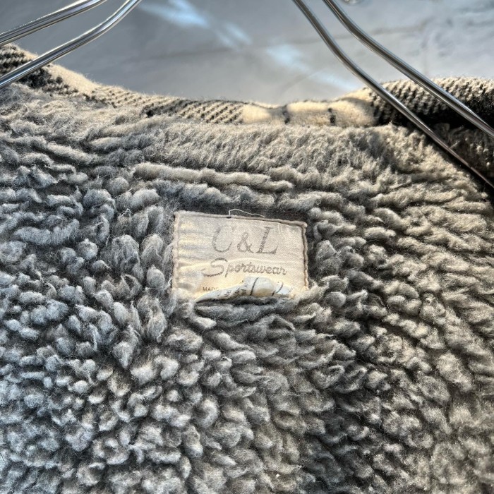boa lining check pattern CPO  jacket | Vintage.City 古着屋、古着コーデ情報を発信