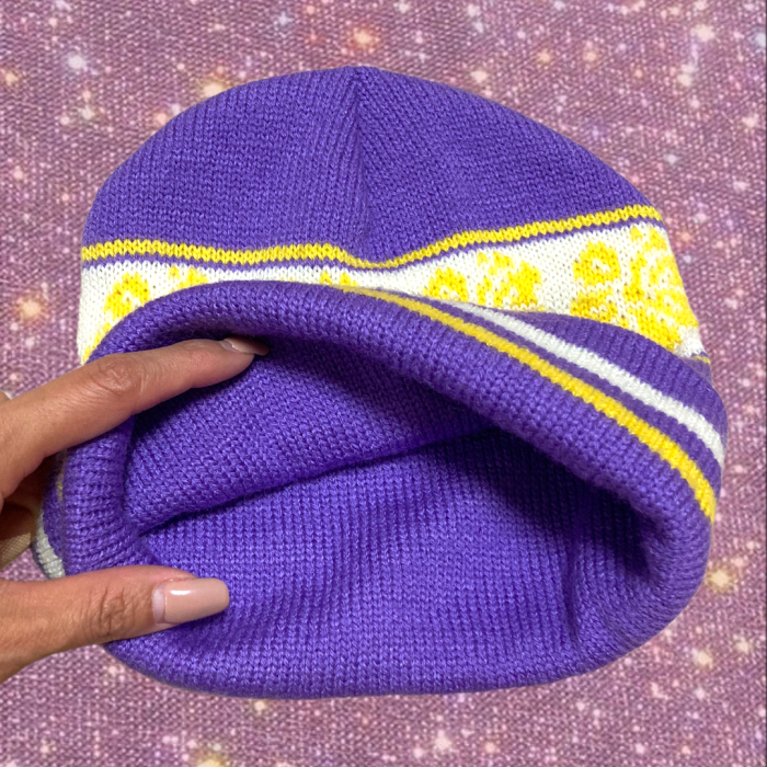 old surf vibes rétro hibiscus beanie | Vintage.City 古着屋、古着コーデ情報を発信