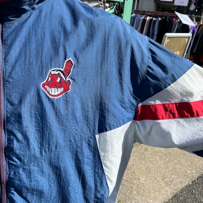 MLB クリーブランドインディアンス ナイロンジャケット ジップアップ | Vintage.City 古着屋、古着コーデ情報を発信