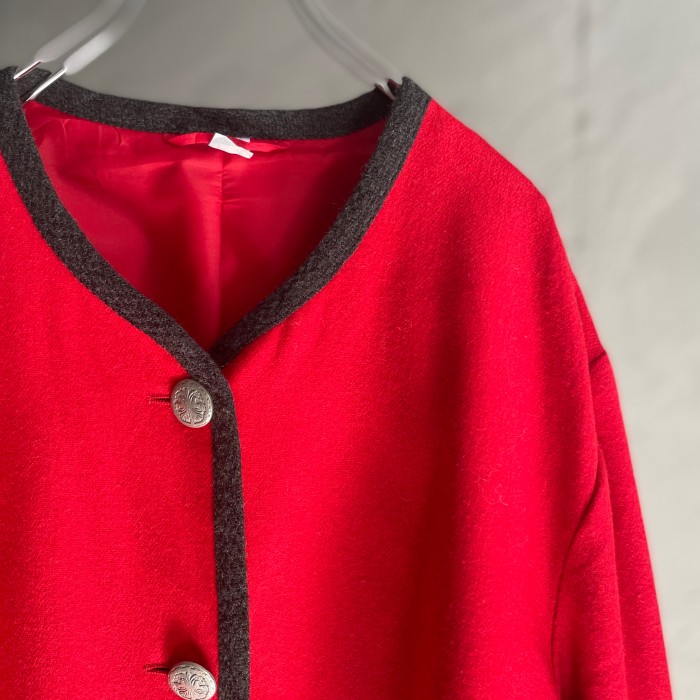 euro / red color wool tyrolean jacket | Vintage.City Vintage Shops, Vintage Fashion Trends