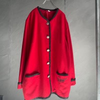 euro / red color wool tyrolean jacket | Vintage.City ヴィンテージ 古着