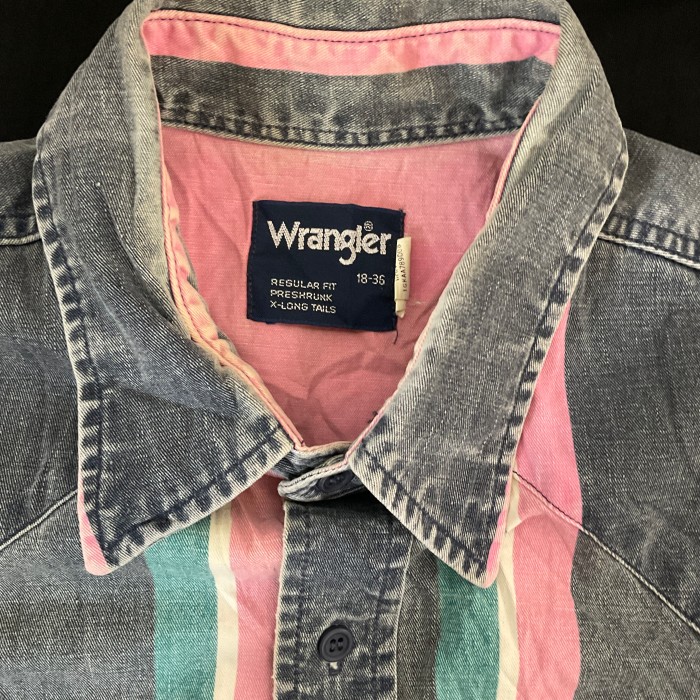 Wrangler stripe shirt | Vintage.City 古着屋、古着コーデ情報を発信