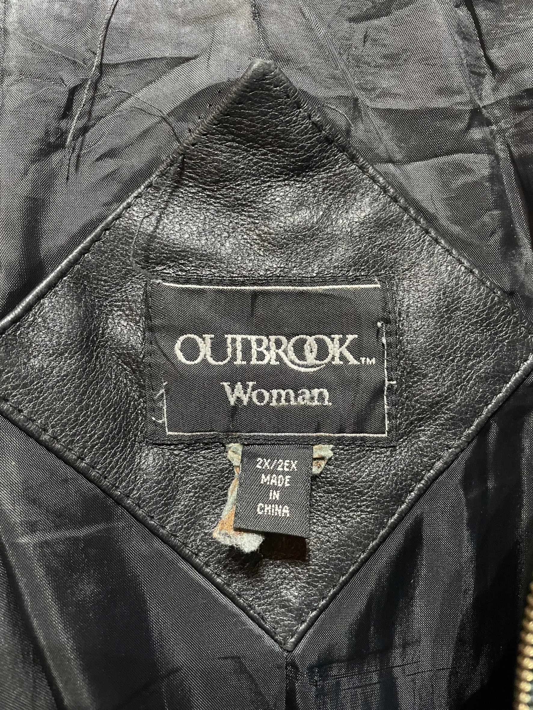 OUTBROOK” Leather Jacket   Vintage.City