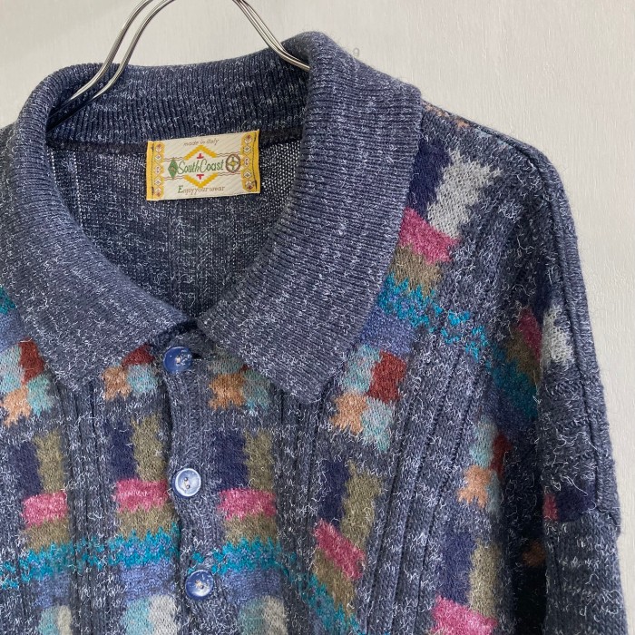 ユーロ ニットポロシャツ / EURO knit polo shirt | Vintage.City 古着屋、古着コーデ情報を発信