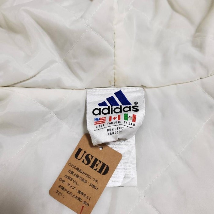 【628】adidas　フード付きナイロンジャケット　Lサイズ（US規格）　 | Vintage.City 古着屋、古着コーデ情報を発信