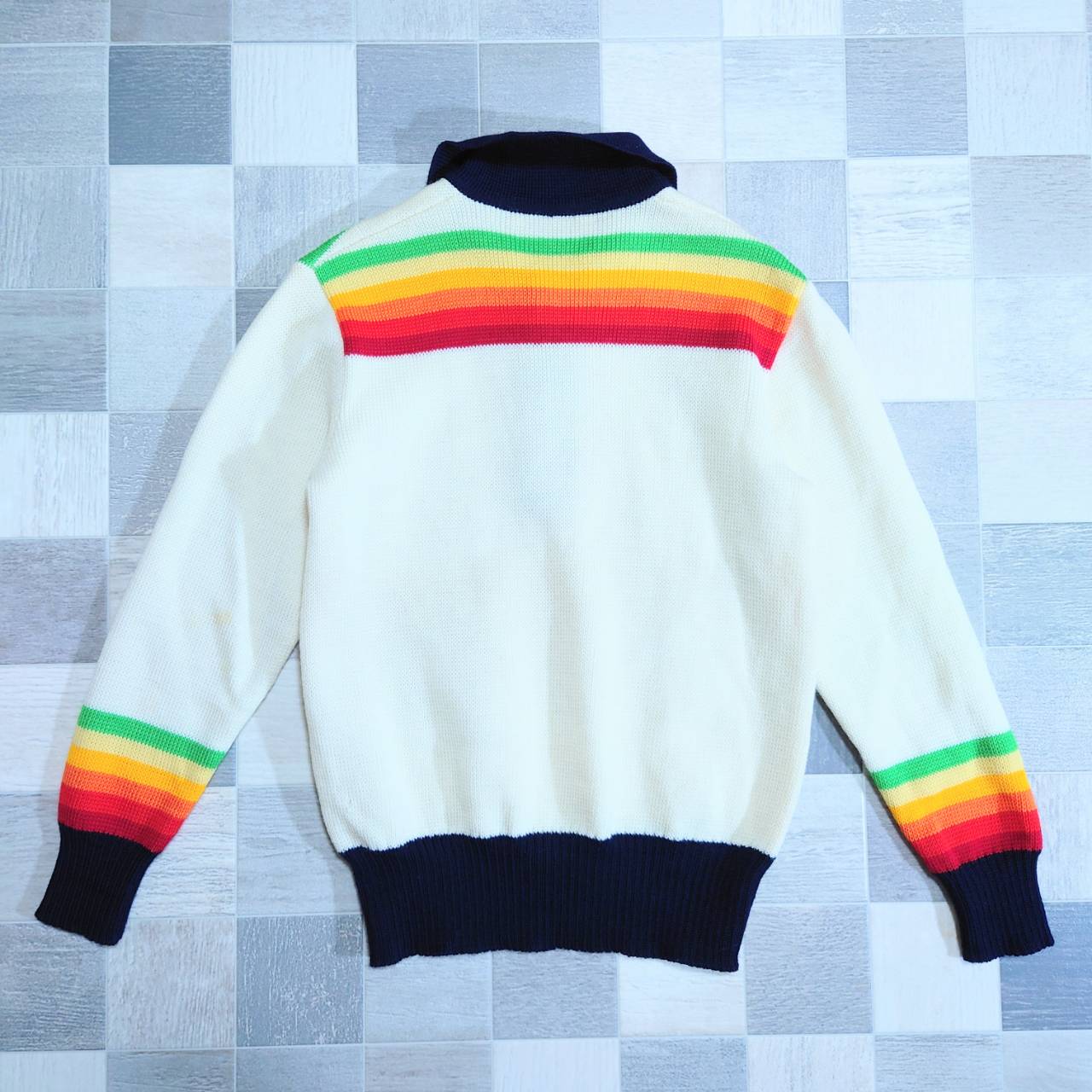 90's BOYA YAMADA ウール レインボーライン ニット セーター | Vintage