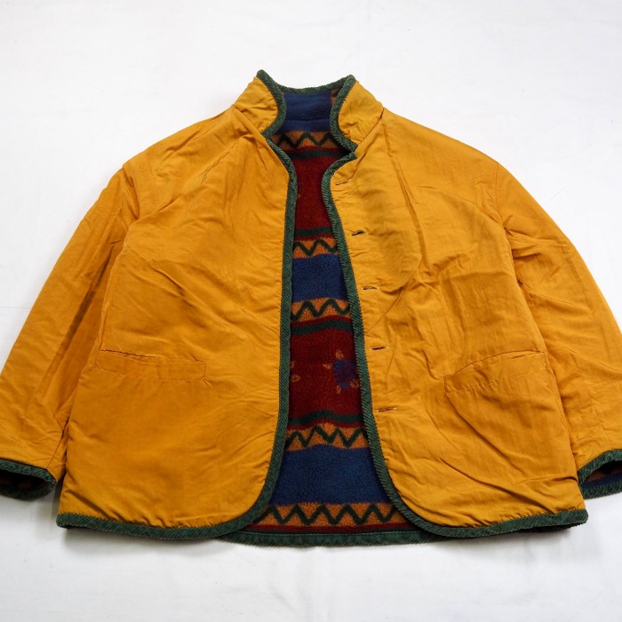 90s Italy製 ネイティブ柄 リバーシブル フリースジャケット | Vintage.City 古着屋、古着コーデ情報を発信