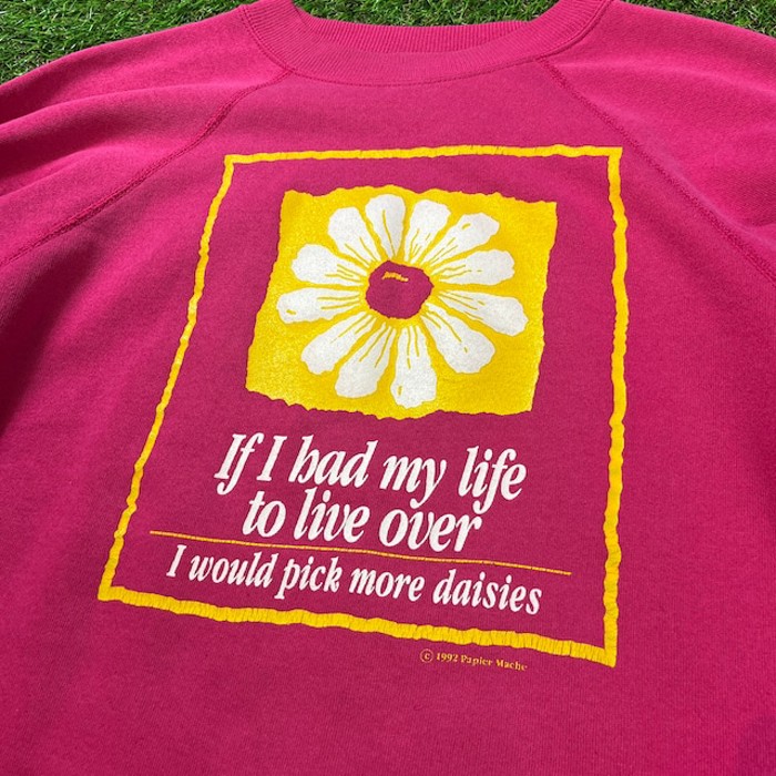 90s Daisies Pink Sweatshirt | Vintage.City 빈티지숍, 빈티지 코디 정보