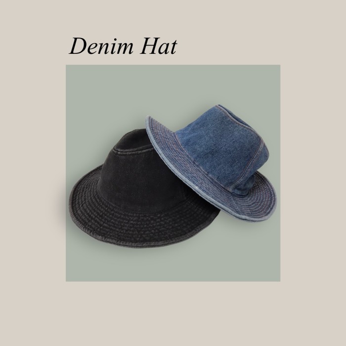 Effortless Denim Hat / BLACK | Vintage.City Vintage Shops, Vintage Fashion Trends
