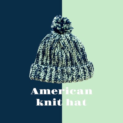 UUR. / American knit hat - marble blue | Vintage.City ヴィンテージ 古着