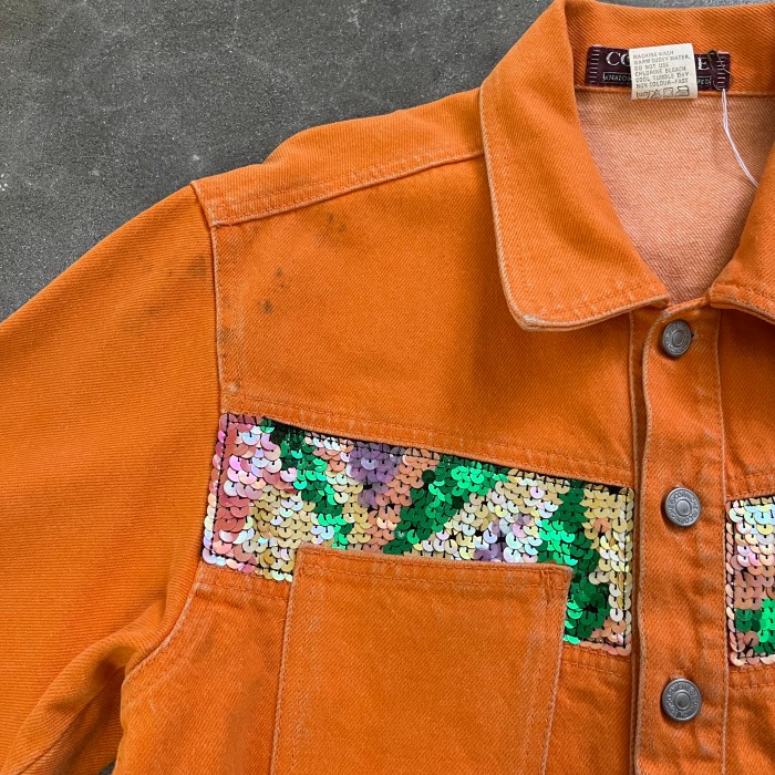 orange  denim  jacket | Vintage.City 빈티지숍, 빈티지 코디 정보