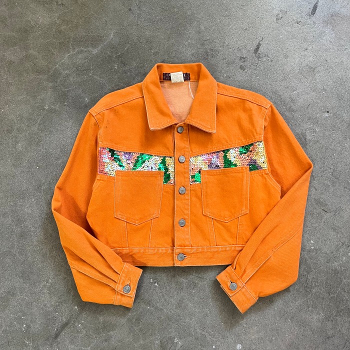 orange  denim  jacket | Vintage.City Vintage Shops, Vintage Fashion Trends