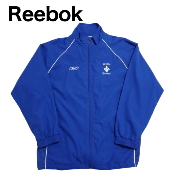 【639】Reebok　ナイロンジャケット　青　Lサイズ　ポリエステル | Vintage.City 古着屋、古着コーデ情報を発信