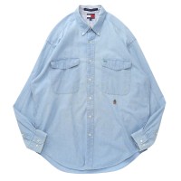 90s TOMMY HILFIGER ボタンダウンシャツ シャンブレーシャツ | Vintage.City ヴィンテージ 古着