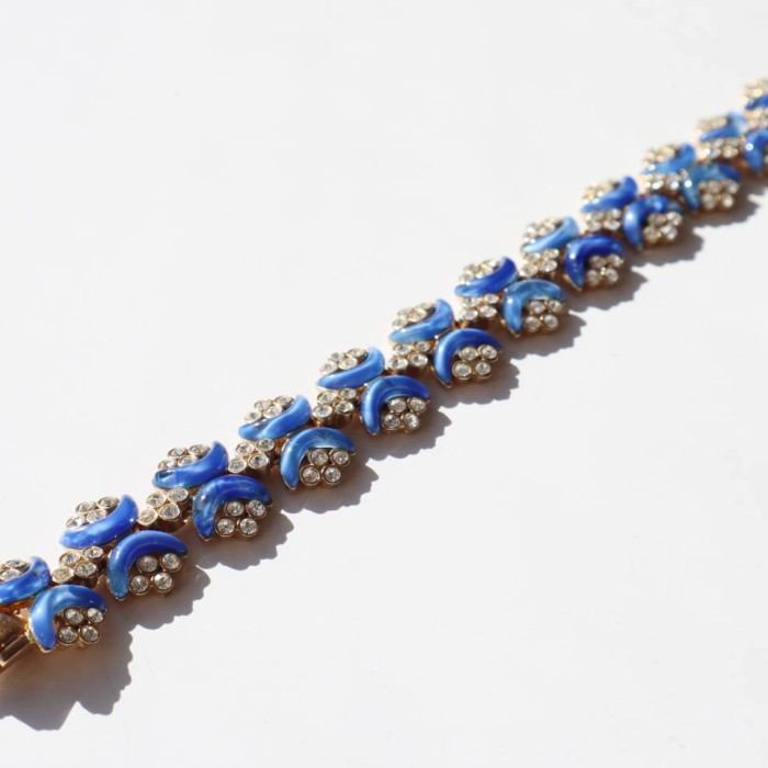 80s vintage blue rhinestone bracelet | Vintage.City 古着屋、古着コーデ情報を発信
