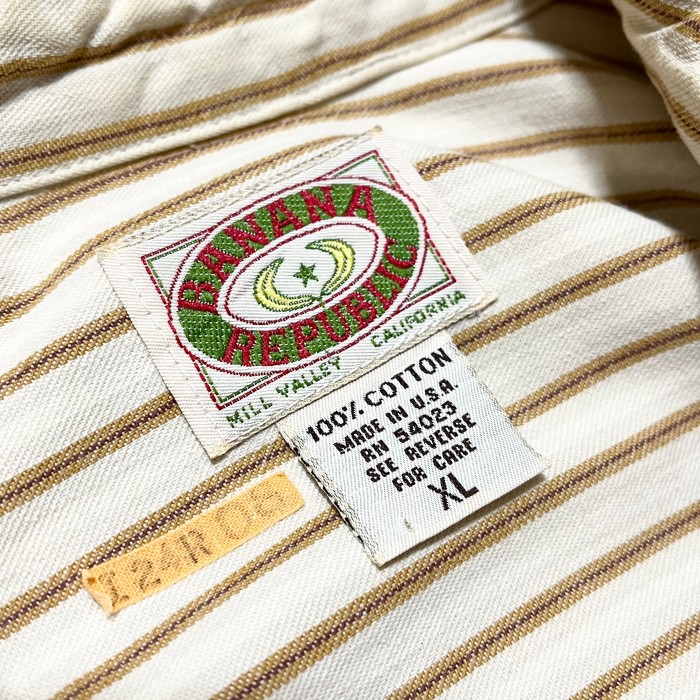 【BANANA REPUBLIC】1980's バナリパ ストライプシャツ | Vintage.City 빈티지숍, 빈티지 코디 정보