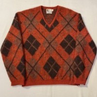 70s MILWAUKEE KNIT Argyle Mohair Sweater | Vintage.City 古着屋、古着コーデ情報を発信