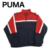 【642】PUMA ナイロンジャケット　赤　白　黒　14サイズ　（Mサイズ相当） | Vintage.City ヴィンテージ 古着