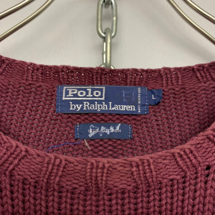 “Ralph Lauren” One Point Cotton Knit | Vintage.City 古着屋、古着コーデ情報を発信