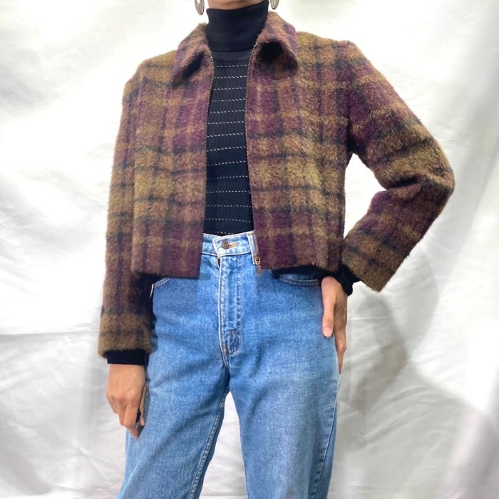 Made in Canada plaid wool mix short JKT | Vintage.City 古着屋、古着コーデ情報を発信