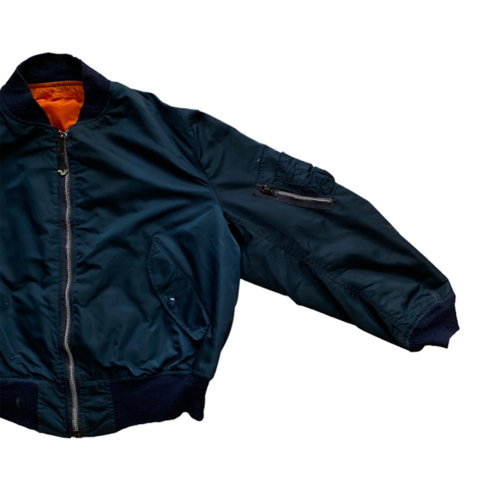 made in USA】90s ALPHA MA-1 IDEAL-ZIP | Vintage.City