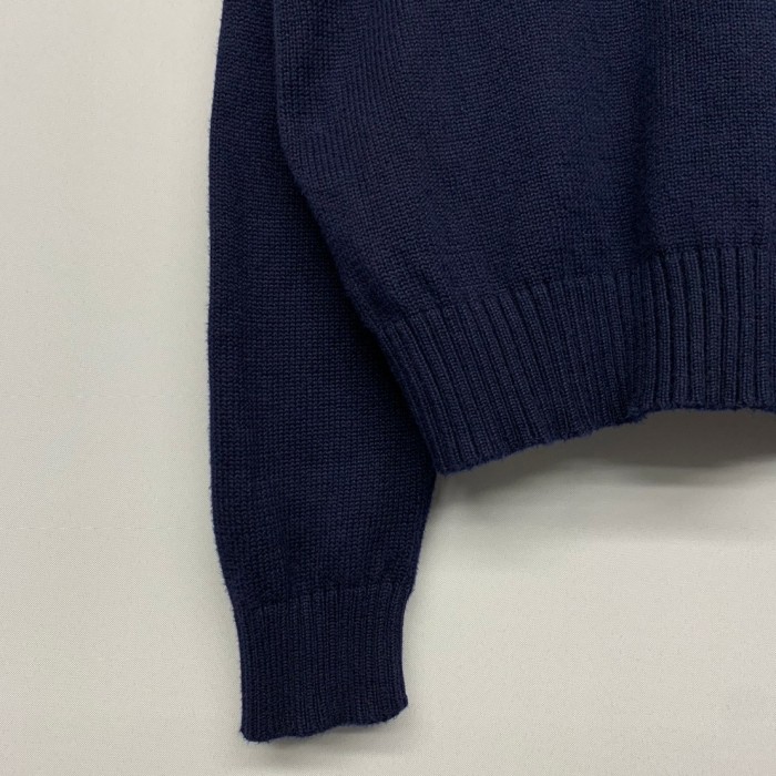 “Ralph Lauren” One Point Cotton Knit NVY | Vintage.City 古着屋、古着コーデ情報を発信