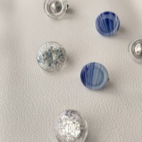 vintage button イヤリング  clear  and Blue | Vintage.City ヴィンテージ 古着