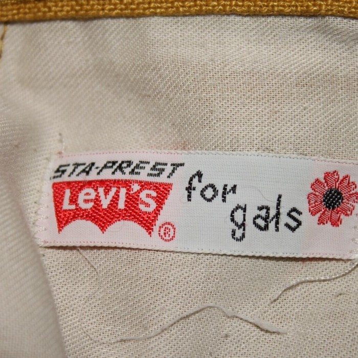60〜70s Levi’s for Gals BIG E フラワー刺繍ベルボトム