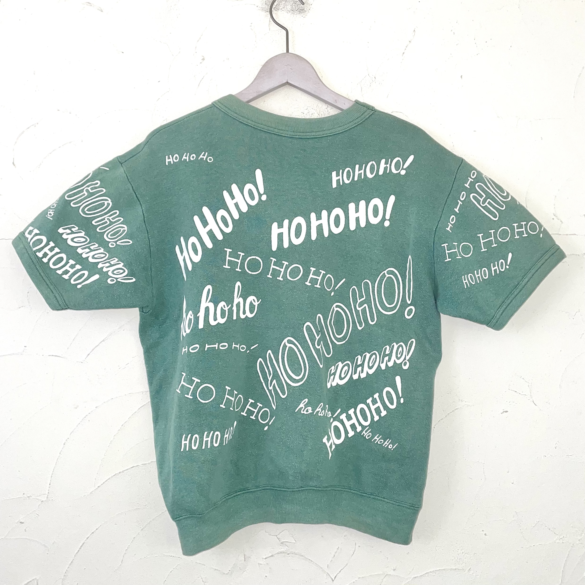 60s hohoho! print light green S/S sweat | Vintage.City