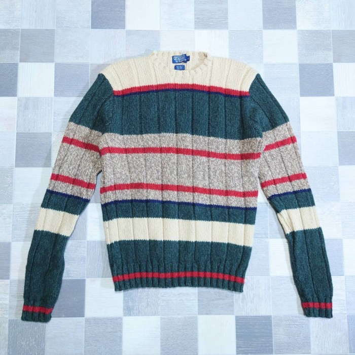 90’s POLO RALPH LAUREN マルチ ボーダー ニット セーター | Vintage.City 빈티지숍, 빈티지 코디 정보
