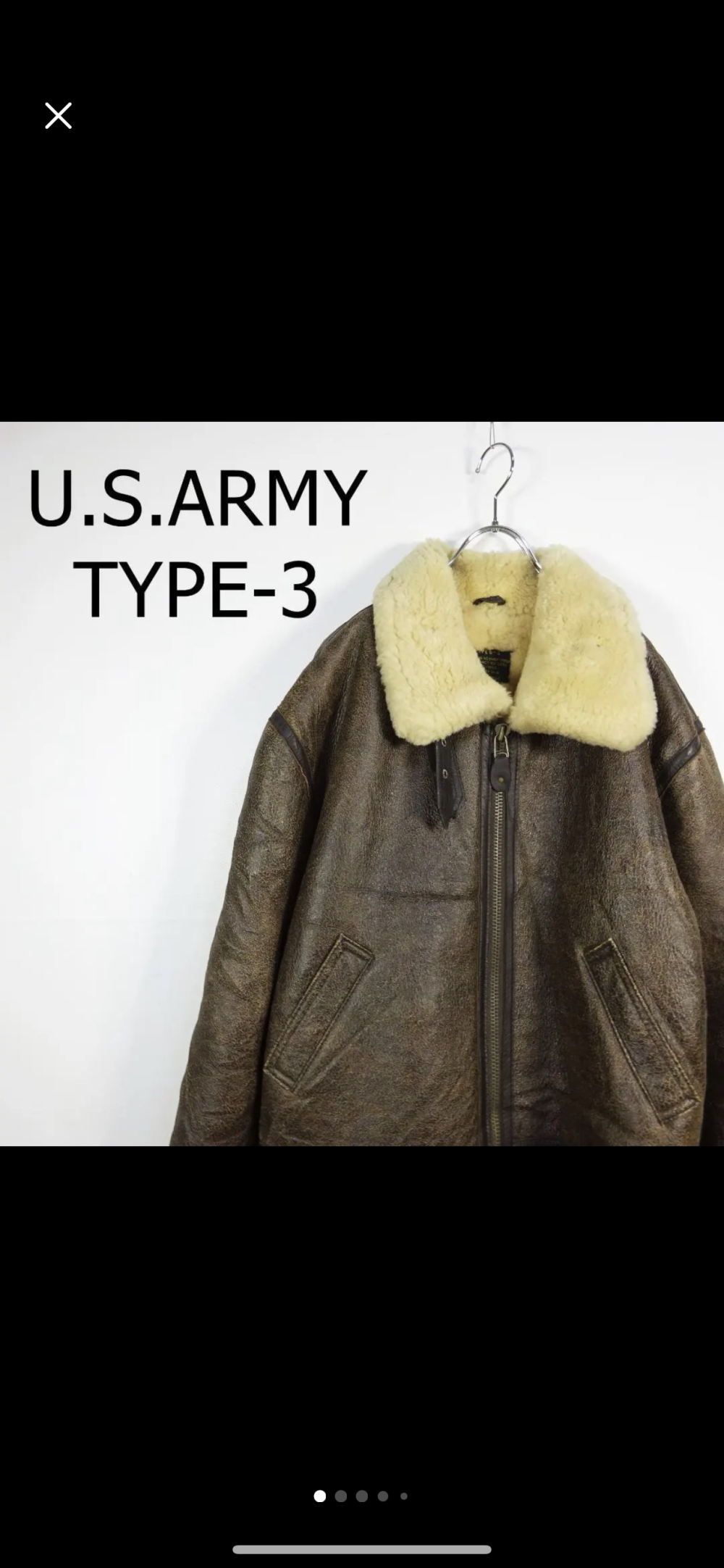 U.S.ARMY TYPEB-3 レザージャケット サイズ42 ブラウン 襟ボア
