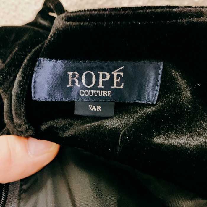 ロペ　ノースリーブワンピース　黒色　ベロア　ROPE | Vintage.City 古着屋、古着コーデ情報を発信