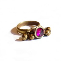 Vintage Brass Pink Ring | Vintage.City ヴィンテージ 古着