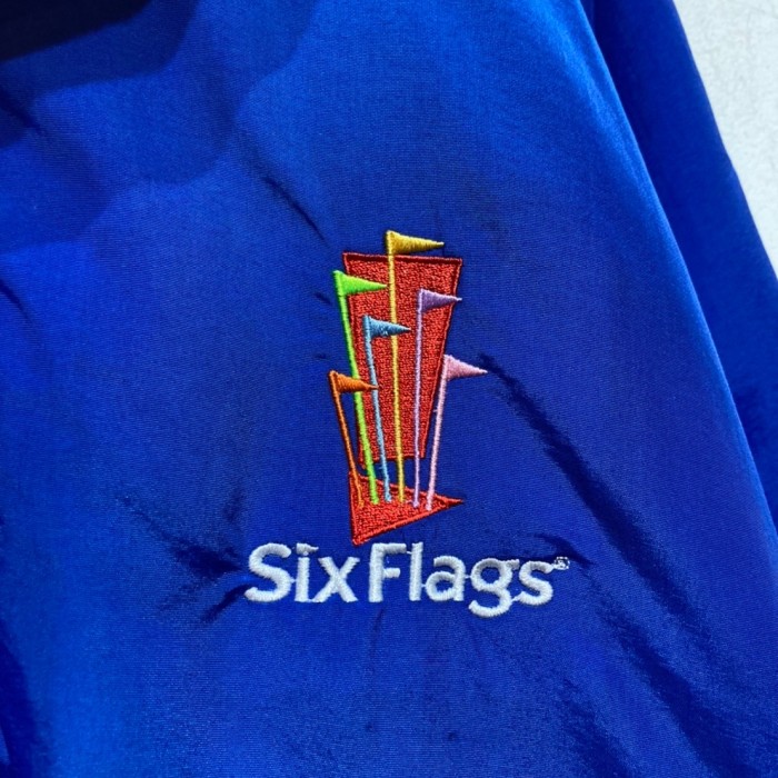 “Six Flags” Fleece Lining Nylon Jacket | Vintage.City ヴィンテージ 古着