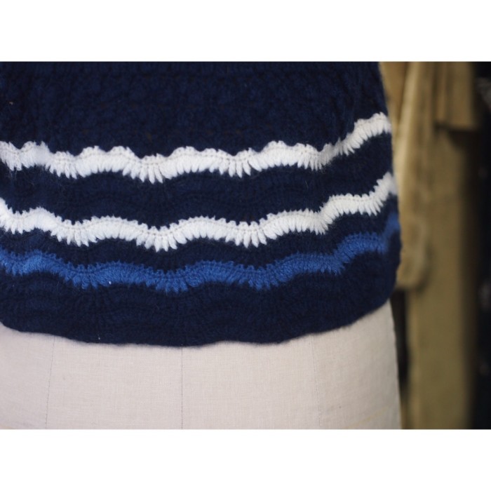 knit vest クロシェ編みニットベスト | Vintage.City 古着屋、古着コーデ情報を発信