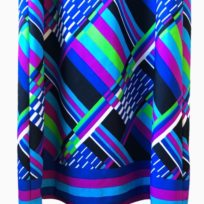 60s Multicolor maxi dress | Vintage.City 빈티지숍, 빈티지 코디 정보