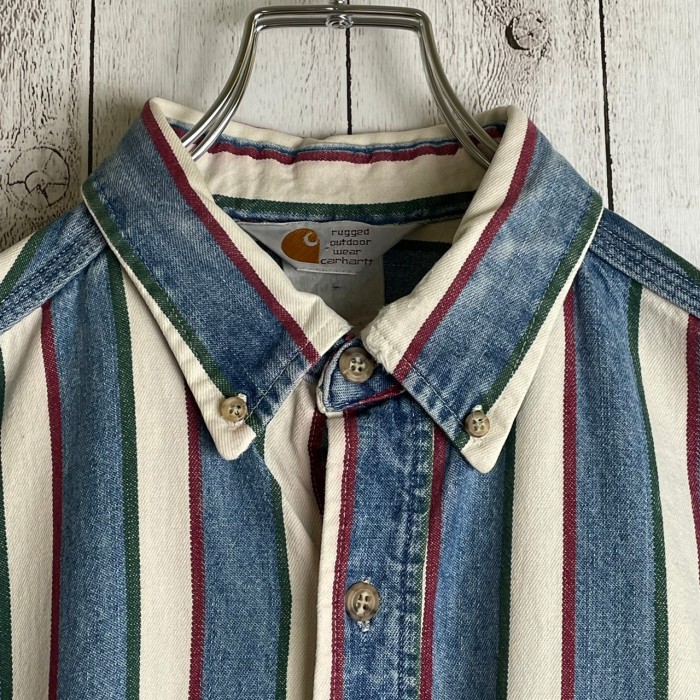 Carhartt 90s ストライプ柄 マルチカラー オーバーサイズ BDシャツ | Vintage.City 古着屋、古着コーデ情報を発信