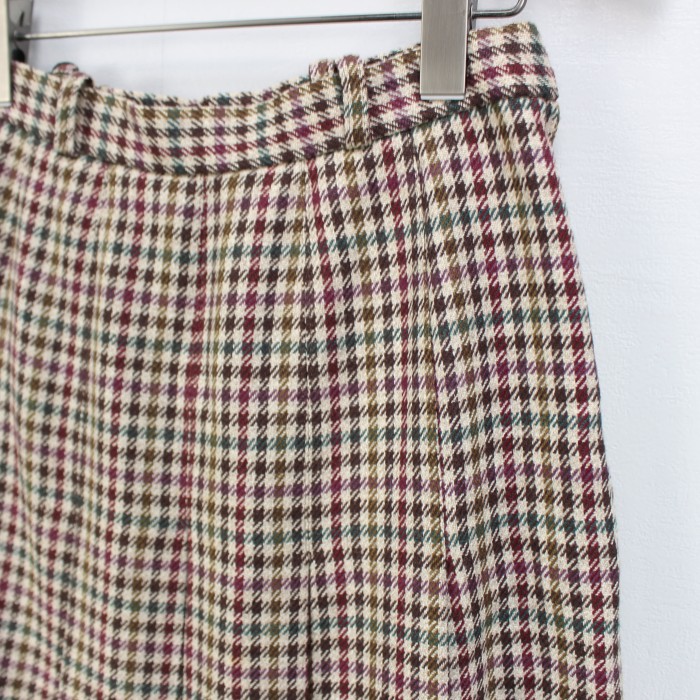 RETRO VINTAGE レトロ古着チェック柄ウールプリーツスカート | Vintage 
