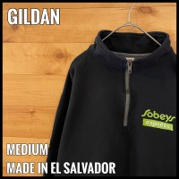 【GILDAN】食品スーパー カナダ ハーフジップ スウェット 刺繍 M 古着 | Vintage.City ヴィンテージ 古着